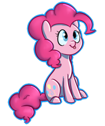 Size: 400x480 | Tagged: safe, artist:vividvulpine, pinkie pie, earth pony, pony, female, mare, pink coat, pink mane, solo, tongue out