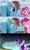 Size: 640x1080 | Tagged: safe, derpibooru import, edit, edited screencap, screencap, pinkie pie, rainbow dash, twilight sparkle, earth pony, pegasus, pony, unicorn, fanfic:cupcakes, comic