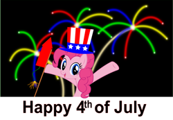 Size: 900x621 | Tagged: safe, artist:gray-gold, pinkie pie, earth pony, pony, 4th of july, hat, solo