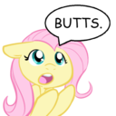 Size: 128x128 | Tagged: safe, artist:ventious, fluttershy, pegasus, pony, butts, explicit source, picture for breezies