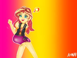 Size: 2048x1536 | Tagged: safe, artist:artmlpk, sunset shimmer, better together, equestria girls, cute, shimmerbetes, solo