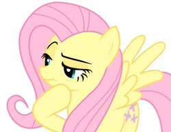 Size: 792x612 | Tagged: safe, artist:afterman, fluttershy, pegasus, pony, solo, standing, thinking