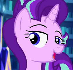 Size: 618x593 | Tagged: safe, screencap, starlight glimmer, pony, unicorn, equestria girls, mirror magic, spoiler:eqg specials, cropped, cute, looking at you, open mouth, solo