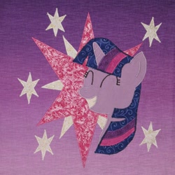 Size: 986x986 | Tagged: safe, artist:whiteheather, derpibooru import, twilight sparkle, quilt, solo