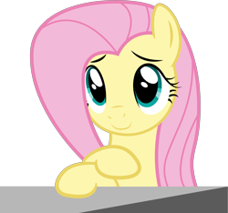 Size: 3545x3325 | Tagged: safe, artist:shadyhorseman, fluttershy, pegasus, pony, high res, simple background, solo, table, transparent background, vector