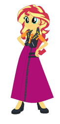 Size: 298x610 | Tagged: safe, artist:starman1999, sunset shimmer, better together, equestria girls, clothes, geode of empathy, long skirt, magical geodes, skirt, solo