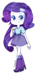 Size: 400x828 | Tagged: safe, artist:lizbeat, rarity, equestria girls, boots, bracelet, clothes, cute, high heel boots, high heels, jewelry, legs, simple background, skirt, smiling, solo, transparent background