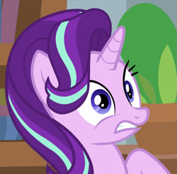 Size: 729x718 | Tagged: safe, screencap, starlight glimmer, pony, unicorn, a horse shoe-in, cropped, female, mare, solo