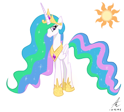 Size: 3000x2700 | Tagged: safe, artist:truffle shine, princess celestia, alicorn, pony, female, mare, simple background, solo, transparent background