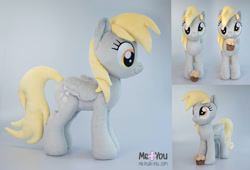 Size: 1600x1085 | Tagged: safe, artist:meplushyou, derpy hooves, ditzy doo, pegasus, food, irl, muffin, photo, plushie, solo