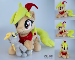 Size: 1800x1455 | Tagged: safe, artist:meplushyou, derpy hooves, oc, oc:pixie, pegasus, irl, pegasus oc, peter pan, photo, plush making, plushie, sewing, sewing needle, tinkerbell, wings