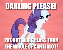 Size: 882x694 | Tagged: safe, edit, edited screencap, screencap, rarity, pony, unicorn, image macro, lidded eyes, meme, pose, solo