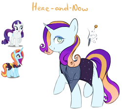 Size: 870x795 | Tagged: safe, artist:koteikow, rarity, sassy saddles, oc, pony, unicorn, clothes, cutie mark, fusion