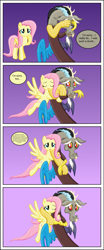 Size: 1645x3966 | Tagged: safe, alternate version, artist:majkashinoda626, discord, fluttershy, pegasus, pony, make new friends but keep discord, alternate ending, apology, comic, duo, female, friendshipping, hug, male, remorse