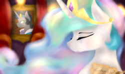 Size: 3600x2140 | Tagged: safe, artist:dixierarity, derpibooru import, king sombra, princess celestia, alicorn, pony, reflections, always, celestibra, comic, female, king, love, male, princess, shipping, straight