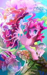 Size: 1211x1920 | Tagged: safe, artist:kozzdraw, part of a set, pinkie pie, jellyfish, jelly pony, solo, species swap, underwater