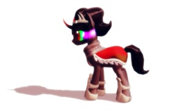 Size: 1119x714 | Tagged: safe, artist:sparkiss-pony, derpibooru import, king sombra, pony, unicorn, 3d, digital art, male, mmd, sad, shadow, simple background, solo, sombra eyes, stallion, upset, white background