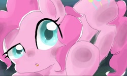 Size: 512x308 | Tagged: safe, artist:naginiko, pinkie pie, earth pony, pony, female, solo, starry eyes, underhoof, wingding eyes