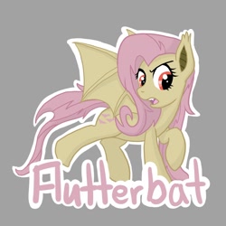 Size: 1280x1280 | Tagged: safe, artist:velocityraptor, fluttershy, bat pony, pony, undead, vampire, vampony, flutterbat, flying