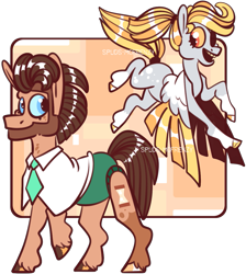 Size: 1201x1338 | Tagged: safe, artist:spudsmcfrenzy, derpy hooves, doctor whooves, pony, alternate design, eyepatch