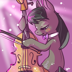 Size: 550x550 | Tagged: safe, artist:clockworkquartet, octavia melody, earth pony, pony, bipedal, cello, female, mare, musical instrument, solo