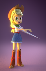 Size: 810x1245 | Tagged: safe, artist:creatorofpony, applejack, equestria girls, 3d, blender, error