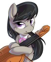 Size: 406x486 | Tagged: safe, artist:php27, octavia melody, earth pony, pony, cello, female, looking at you, mare, musical instrument, simple background, smiling, transparent background