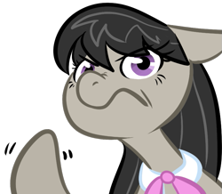 Size: 781x680 | Tagged: safe, artist:php27, octavia melody, earth pony, pony, angry, female, floppy ears, mare, reaction image, simple background, solo, transparent background