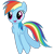 Size: 288x296 | Tagged: safe, artist:nsmah, derpibooru import, rainbow dash, pegasus, pony, female, mare, solo, vector