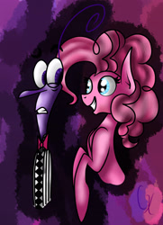 Size: 2065x2857 | Tagged: safe, artist:surprisehouse3338, pinkie pie, earth pony, pony, crossover, emotion, fear (inside out), high res, inside out, pixar