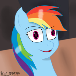 Size: 1350x1350 | Tagged: safe, artist:saienyesha, artist:赛恩_夜煞233, derpibooru import, rainbow dash, pegasus, pony, bust, meme, team fortress 2