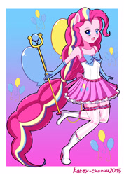 Size: 2066x2923 | Tagged: safe, artist:kateychazuu, pinkie pie, equestria girls, armpits, magical girl, rainbow power, solo