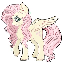 Size: 772x772 | Tagged: safe, artist:deer-hymnal, fluttershy, pegasus, pony, chest fluff, female, mare, solo