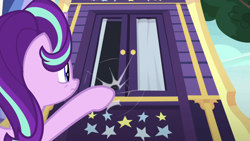 Size: 1920x1080 | Tagged: safe, screencap, starlight glimmer, pony, unicorn, a horse shoe-in, solo, trixie's wagon