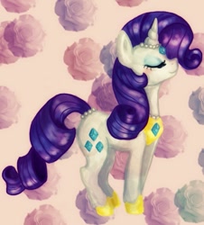 Size: 527x584 | Tagged: safe, artist:chiuuchiuu, rarity, pony, unicorn, female, horn, mare, older, purple mane, solo, white coat