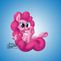 Size: 2000x2000 | Tagged: safe, artist:jorichi, pinkie pie, earth pony, pony, cotton candy, cute, diapinkes, digital art, food, solo, underhoof