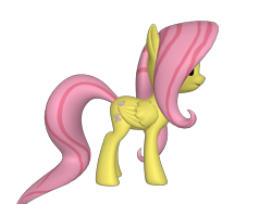 Size: 1200x900 | Tagged: safe, fluttershy, pegasus, pony, 3d, female, mare, ponylumen, side view