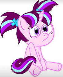 Size: 720x879 | Tagged: safe, starlight glimmer, pony, unicorn, .mov, evil starlight, female, filly, hotdiggedydemon, pony.mov, sitting, style emulation