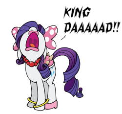 Size: 1231x1147 | Tagged: safe, artist:zharkaer, rarity, pony, unicorn, bow, clothes, cosplay, costume, dialogue, floppy ears, hair bow, jewelry, koopalings, kootie pie koopa, lipstick, necklace, nintendo, nose in the air, open mouth, screaming, shell, shoes, simple background, solo, super mario bros., super mario world, tabitha st. germain, the adventures of super mario bros. 3, transparent background, uvula, voice actor joke, wendy o. koopa, whining, yelling