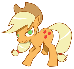 Size: 678x630 | Tagged: safe, artist:iku, applejack, earth pony, pony, female, mare, pixiv, solo