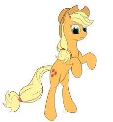 Size: 1750x1900 | Tagged: safe, artist:masfekto, applejack, earth pony, pony, female, mare, rearing, smiling, solo