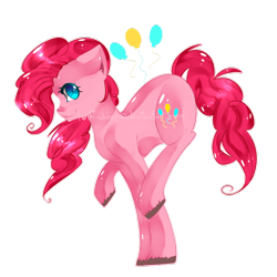 Size: 1024x1024 | Tagged: safe, artist:namjoons-dimples, pinkie pie, earth pony, pony, female, mare, pink coat, pink mane, shiny, solo