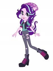 Size: 1536x2048 | Tagged: safe, artist:joshisgae, starlight glimmer, equestria girls, beanie, hat, solo