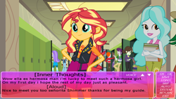 Size: 1920x1080 | Tagged: safe, sunset shimmer, equestria girls, fake, geode of empathy, magical geodes, visual novel