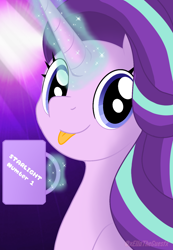 Size: 960x1384 | Tagged: safe, artist:tatianabeyzer, starlight glimmer, pony, coffee mug, magic, mug, solo, tongue out