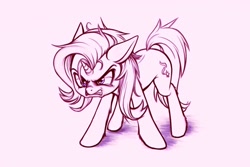 Size: 1280x854 | Tagged: safe, artist:zetamad, starlight glimmer, pony, unicorn, 200% mad, atg 2020, female, mare, meme, messy mane, monochrome, newbie artist training grounds, rage, ragelight glimmer, solo