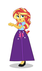 Size: 550x930 | Tagged: safe, alternate version, artist:cartoonmasterv3, sunset shimmer, equestria girls, alternate universe, clothes, long skirt, skirt, solo