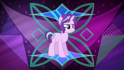 Size: 3840x2160 | Tagged: safe, artist:laszlvfx, artist:slb94, edit, starlight glimmer, pony, alternate hairstyle, solo, wallpaper, wallpaper edit