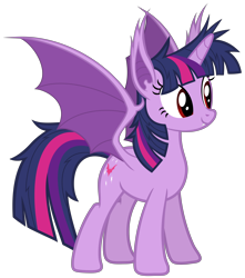 Size: 5300x6000 | Tagged: safe, artist:magister39, derpibooru import, twilight sparkle, twilight sparkle (alicorn), alicorn, bat pony, pony, absurd resolution, bat ponified, cute, female, hilarious in hindsight, mare, race swap, simple background, solo, spread wings, transparent background, twiabetes, twibat, vector, wings