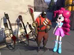 Size: 1024x768 | Tagged: safe, artist:sonic5421, pinkie pie, equestria girls, 3d, backburner, crossover, flamethrower, gmod, nostromo napalmer, pyro, team fortress 2, weapon